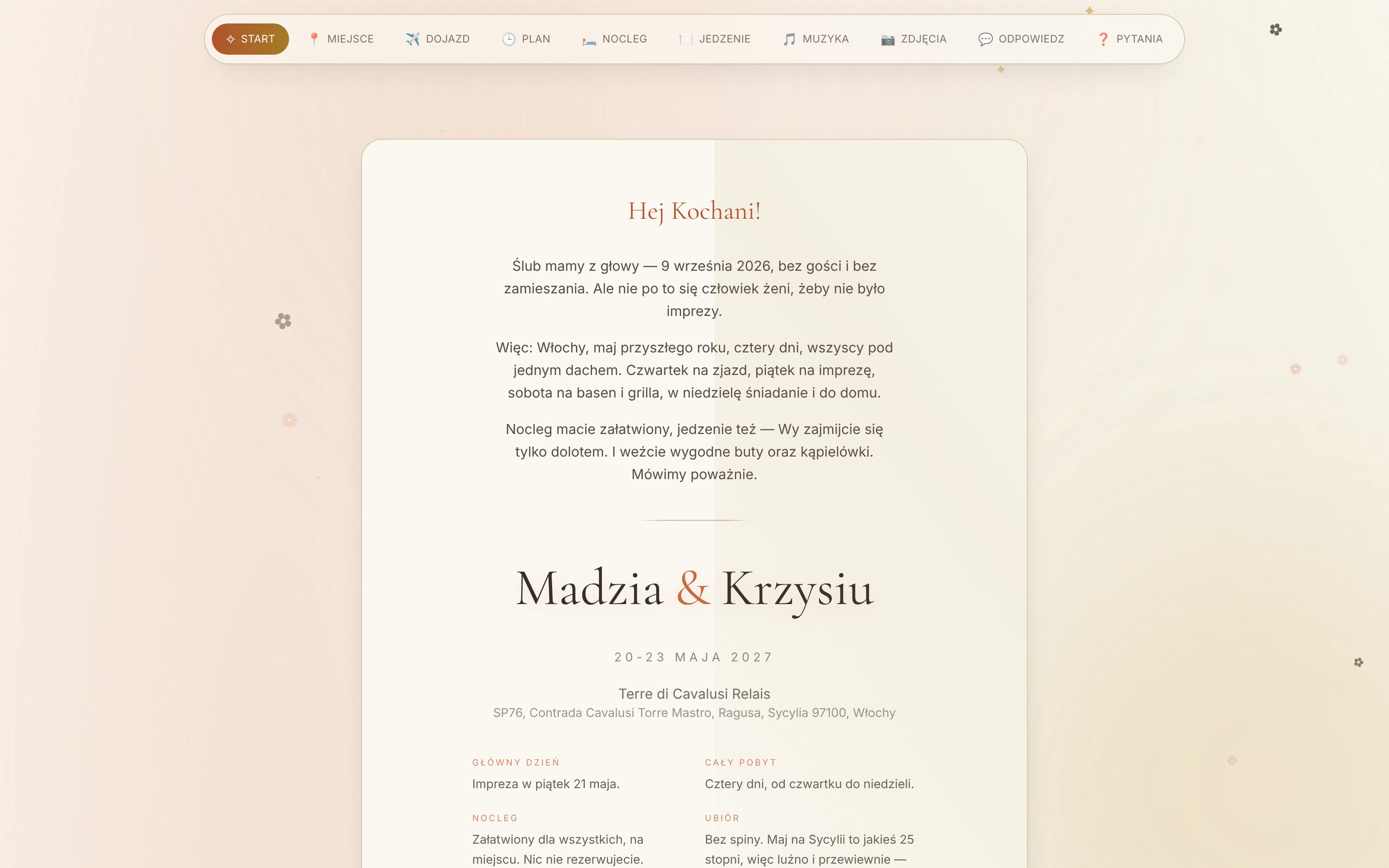 Interactive Wedding Invitation